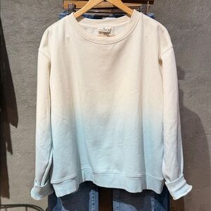 Women's Cream and Blue Sweatshirt